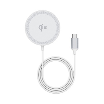 Incarcator wireless magnetic Qi2 pentru iPhone Duzzona W18, alb - Img 2
