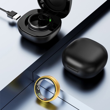 Inel Smart Techsuit (R06) - Unisex, Monitorizeaza ritmul cardiac, Pedometru, Saturatie de oxigen, Somn, Fitness, Dimensiune 18mm - Negru - Img 7