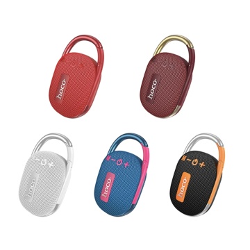 Mini boxa Bluetooth TWS Hi-Fi Hoco HC17 cu holder curea - Rosu - Img 5
