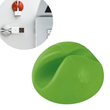 Organizator cabluri cu adeziv pentru birou Techsuit, verde - Img 1