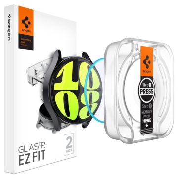 [Pachet 2x] Folie Samsung Galaxy Watch7 40mm Spigen Glas.tR EZ Fit - Transparent - Img 1