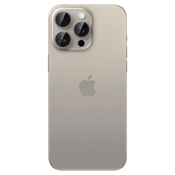 [Pachet 2x] Folie sticla camera iPhone 15 Pro Max Spigen Glas.tR Optik, Natural Titan - Img 3