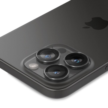 [Pachet 2x] Folie sticla camera iPhone 15 Pro Max Spigen Glas.tR Optik EZ Fit Pro - Transparent - Img 4