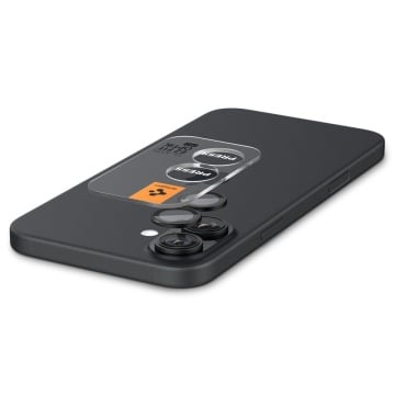 [Pachet 2x] Folie sticla camera iPhone 16 Plus Spigen Glas.tR Optik EZ Fit Pro - Clear - Img 5