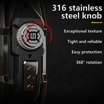 [Pachet 360°] Husa + curea Apple Watch 7 / 8 / 9 (45mm) ShellBox Waterproof IP68 - Argintiu - Img 2