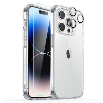 [Pachet 3in1] Husa + folie iPhone 14 Pro ESR Project Zero, Transparenta - Img 1