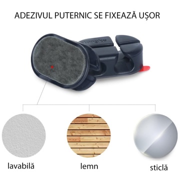 [Pachet 6x] Organizator cabluri Ringke, suport birou cu adeziv, negru - Img 5