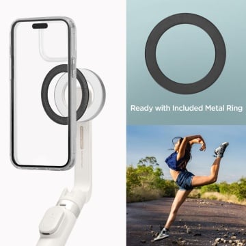 Selfie stick tripod MagSafe Bluetooth Spigen S571W - Alb - Img 3