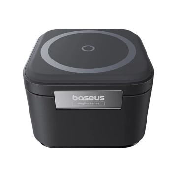 Statie de incarcare (P10264100123-00) - Forma cub, MagSafe, Qi, Type-C, 25W Baseus - Negru - Img 4
