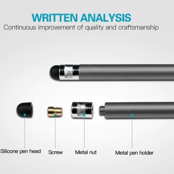 Stylus pen Techsuit, 2in1 universal, Android, iOS, aluminiu, JC01 - Albastru Inchis - Img 3