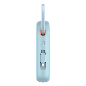 Acumulator Extern 2x Lightning, 3x Type-C, 2x USB, 22.5W, 10000mAh + Cablu Type-C, 30cm - Baseus Qpow Pro+ (P10055003313-00) - Blue - Img 6