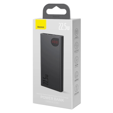 Acumulator Extern 2x USB, Type-C, Lightning, Micro-USB, Fast Charging, 22.5W, 10000mAh - Baseus Adaman (PPAD070001) - Black - Img 6