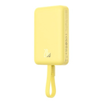 Acumulator Extern MagSafe, USB-C, 10000mAh, 20W - Baseus Magnetic Mini (P10022109Y23-00) - Yellow - Img 4