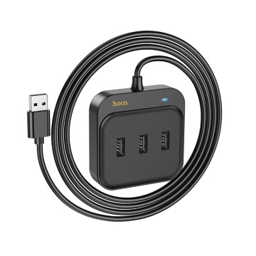 Adaptor multiport RJ45 USB Hoco HB35, 1.2m - Negru - Img 3