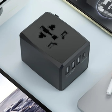Adaptor priza EU la US, UK, AUS, PD30W, Techsuit, HHT904 - Alb - Img 5
