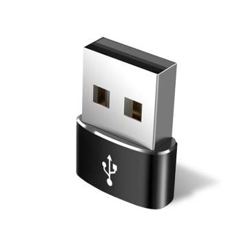 Adaptor Techsuit Type-C La USB OTG, Transfer De Date, Incarcare Rapida 3A - Negru - Img 1