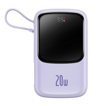 Baterie Externa 2x Lightning, Type-C, USB, 20000mAh, 20W - Baseus Qpow Pro (PPQD030005) - Purple - Img 3