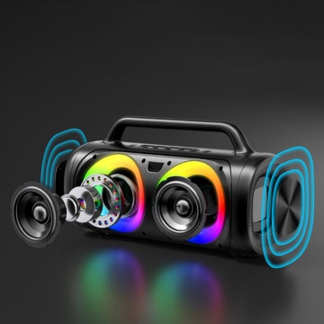 Boxa Bluetooth wireless 40W cu lumini RGB JoyRoom JR-MW02 - Negru - Img 5