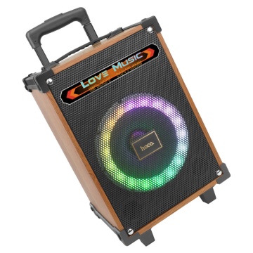 Boxa karaoke cu 2 microfoane Hoco HA2, cu lumini RGB, TWS - Img 4