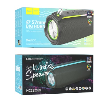 Boxa wireless 10W, curea de umar Hoco HC23, TF, USB, FM - Gri - Img 4
