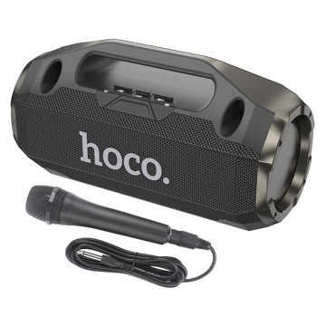 Boxa wireless cu microfon 10W Hoco HA3, TF, USB, AUX -Negru - Img 1