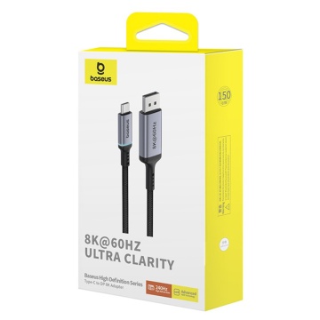 Cablu adaptor Type-C la DP Baseus, 8K, 1.5m, B0063370D111-00 - Negru - Img 2