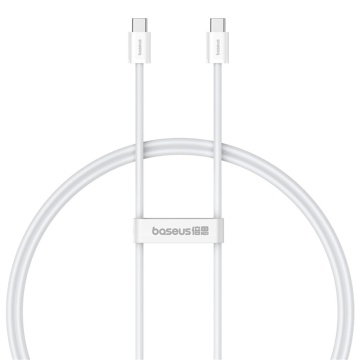 Cablu de date Baseus (P10365200211-04) - Tip-C la Tip-C, 100W, 2m - Alb - Img 1