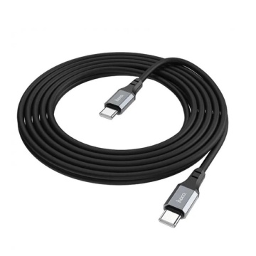 Cablu de date Hoco (X92) - Tip-C la Tip-C, 60W, 3m - Negru - Img 3