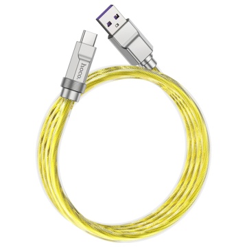 Cablu Super Fast Charge USB Type-C PD100W Hoco U113, 1m, Auriu - Img 3
