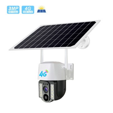 Camera de supraveghere 4G cu panou solar Wi-Fi Techsuit - Alb - Img 1