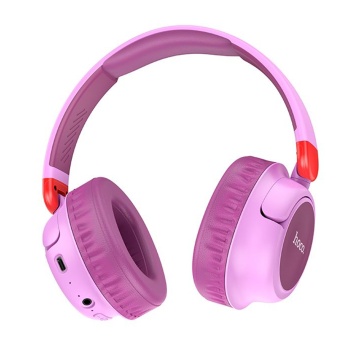 Casti Hoco wireless Adventure (W43) - Bluetooth V5.2, mufă de 3,5 mm, card TF - violet - Img 1