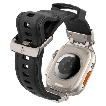 Curea Apple Watch 1/2/3/4/5/6/7/8/9/10/SE/SE 2/Ultra/Ultra 2 (42/44/45/46/49mm) Spigen DuraPro Armor PU - Negru - Img 3