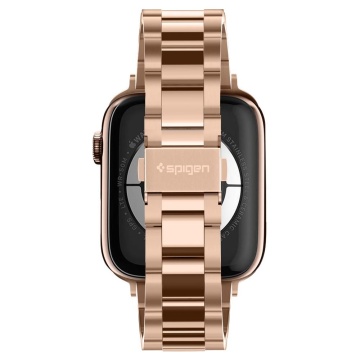 Curea Apple Watch 1/2/3/4/5/6/7/8/9/10/SE/SE 2/Ultra/Ultra 2 (42/44/45/46/49mm) Spigen Modern Fit - Roz/Auriu - Img 4