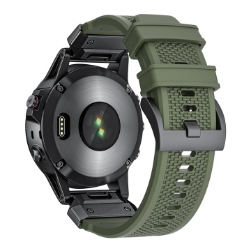 Curea pentru Garmin Fenix 3/3 HR/5X/5X Plus/6X/6X Pro/7X/7X Pro Solar - Techsuit Watchband QuickFit 26mm (W068) - Negru - Img 2