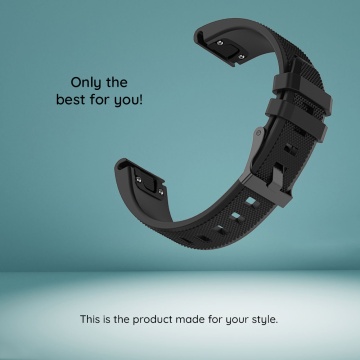 Curea QuickFit 20mm (W058) - Garmin Instinct 2S/2S Solar/Approach S70 42mm/fenix 7S Pro Sapphire Solar- Negru - Img 4