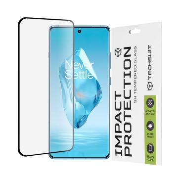 Folie pentru OnePlus 12R Techsuit 111D Full Cover / Full Glue Glass / 3D Curved Screen - Black - Img 1