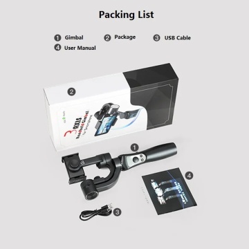 Gimbal telefon 360° Face Tracking Techsuit S5 - Negru - Img 5