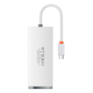 Hub tip C la 4xUSB 3.0, tip C Baseus, 25cm, WKQX030302 - Alb - Img 2