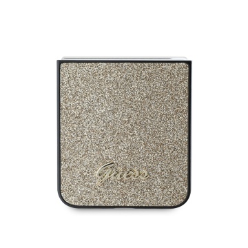 Husa Guess Glitter Script Samsung Galaxy Z Flip6 cu sclipici GUHCZF6HGGSHD- Auriu - Img 5