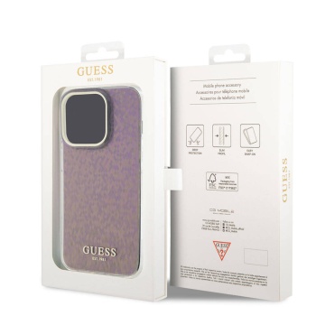 Husa Guess Hardcase IML Faceted Mirror Disco Iridescent iPhone 15 Pro GUHCP15LHDECMP- Roz - Img 4