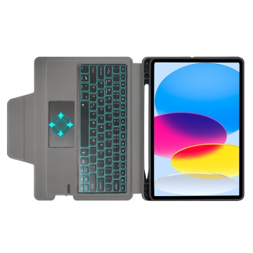 Husa iPad 10 (2022) 10.9 -Techsuit - KeyTab Pro (cu tastatură fără fir RGB/suport stilou) - Negru (Copy 11) - Img 4