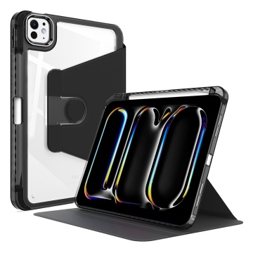 Husa iPad Pro 13 (2024) Techsuit Crystal Vision - Negru - Img 1