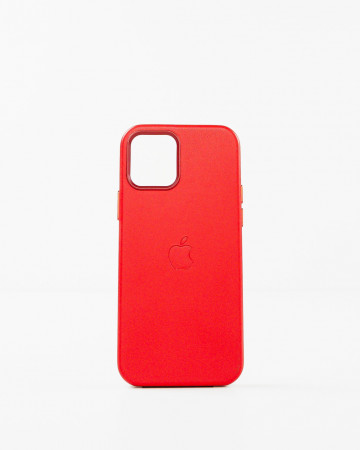 Husa Iphone 12 Pro din piele naturala Rosie MagSafe - Img 1