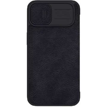 Husa Iphone 14 Nillkin - Qin Leather Case, Black - Img 4