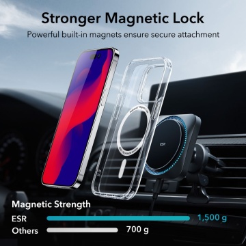 Husa Iphone 14 Pro, ESR - Classic Hybrid HaloLock, Transparent - Img 4