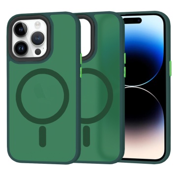 Husa Iphone 14 ProTechsuit - HaloFrost MagSafe Series, Verde - Img 1