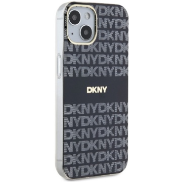 Husa iPhone 15 - DKNY IML Mono & Stripe MagSafe (DKHMP15SHRHSEK) - Black - Img 2