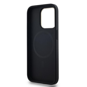 Husa iPhone 15 Pro - DKNY Leather Checkered Mono Pattern MagSafe (DKHMP15LPCPVSLK) - Black - Img 5