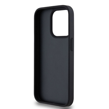 Husa iPhone 15 Pro Max - DKNY Leather Checkered Mono Pattern & Printed Stripes (DKHCP15XPCPTSSK) - Black - Img 5