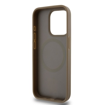 Husa iPhone 15 Pro Max - DKNY Leather Pattern Metal Logo MagSafe (DKHMP15XPSHRPSW) - Brown - Img 4